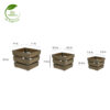 Set of Triple Walnut Planter Stand- Tapered Square - Image 3