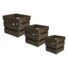 Set of Triple Walnut Planter Stand- Tapered Square - Image 2