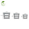 Set of White Triple Planter Stands - Tapered Square - Image 3